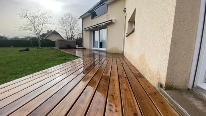Construction de terrasse, Avranches